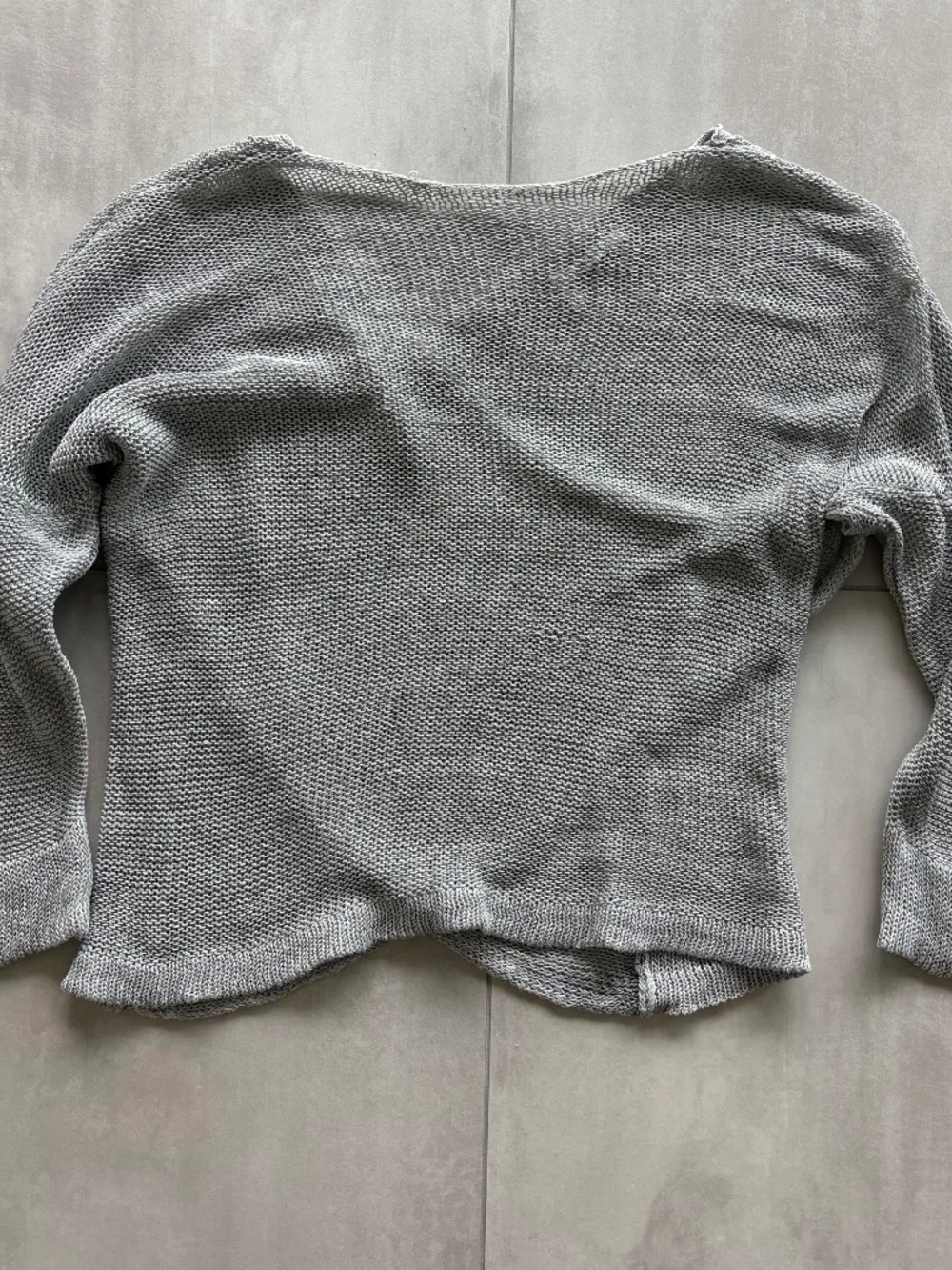 Derek Lam 10 Crosby Gray Open Back Knit Sweater M